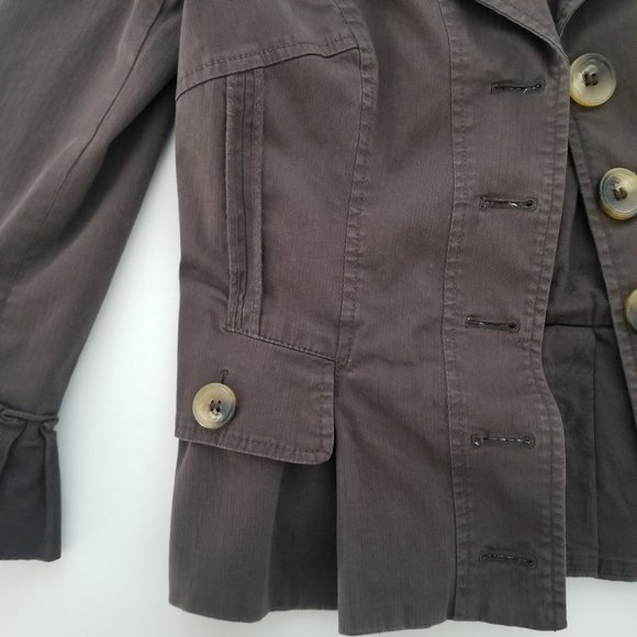 D&G Corduroy 3/4 Sleeve Jacket Brown Size S - Picture 8 of 16